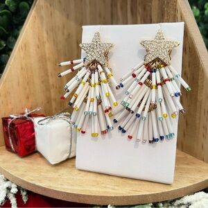 New Beaded Christmas Tree Earrings | Dangle | Holiday Accessories | Boutique